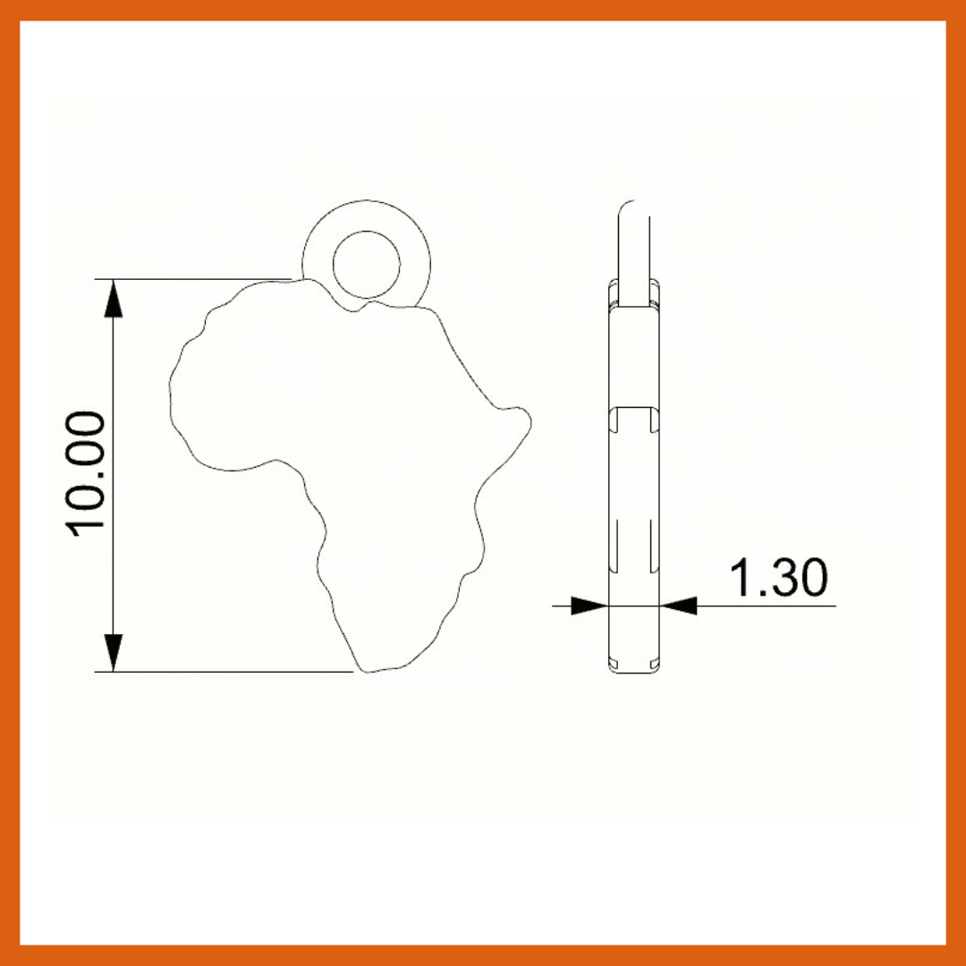 Hollow 925 Sterling Silver Africa Pendant