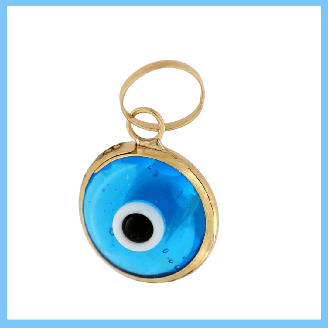 Evil Eye Charm Set in 9ct Gold