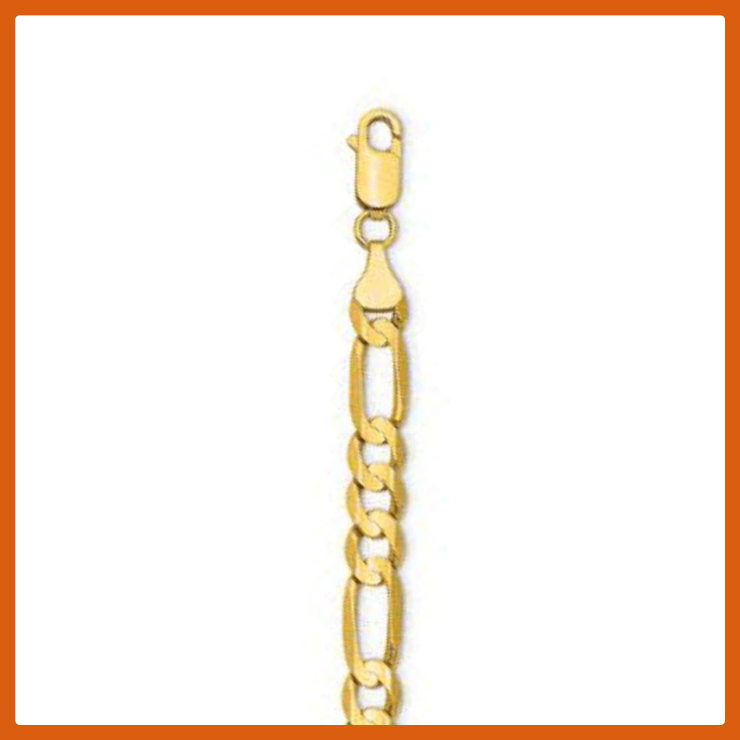 9ct Yellow Gold Figaro Bracelet