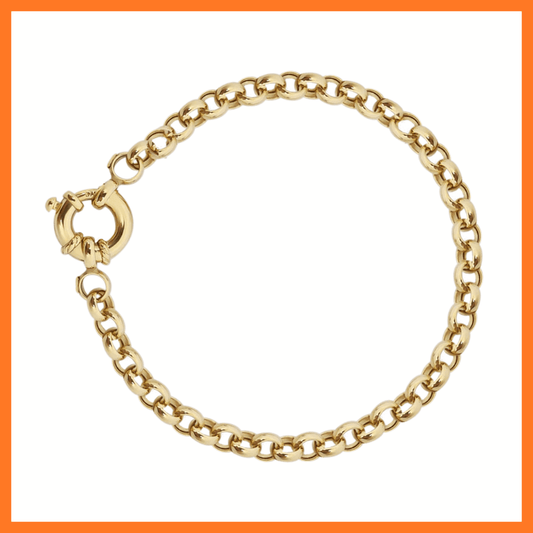 9ct Gold Rolo Belcher Bracelet