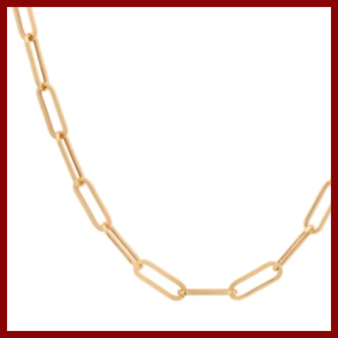 Sold 9ct Yellow Gold Paperclip Necklace