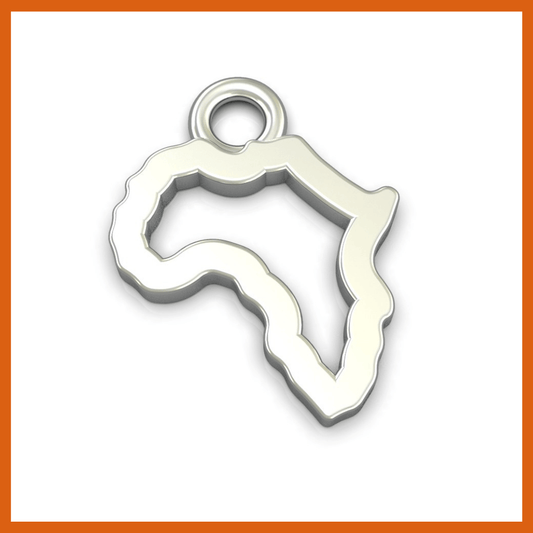 Hollow 925 Sterling Silver Africa Pendant