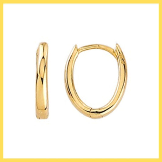 Small 9ct Yellow Gold Huggies - Horseshoe