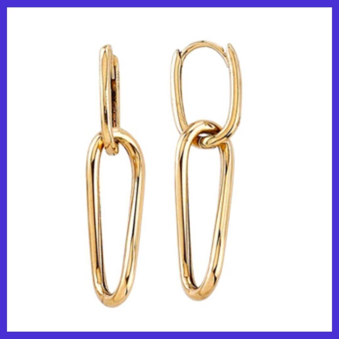 9ct Yellow Gold Huggies - Double Hoop