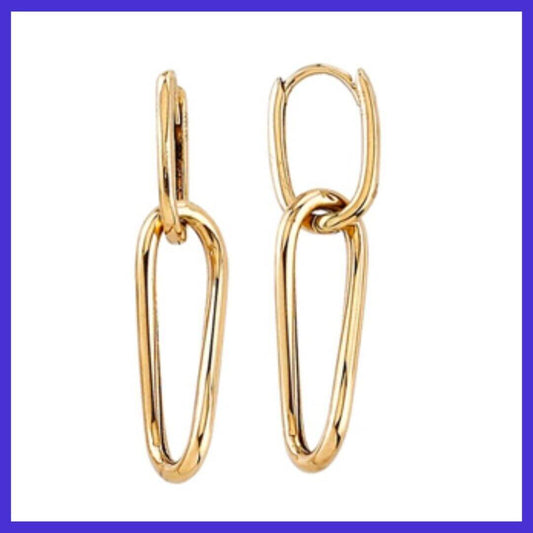 9ct Yellow Gold Huggies - Double Hoop