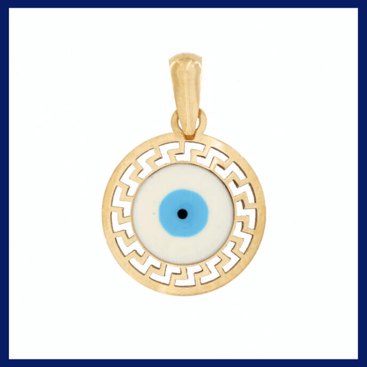 Cleopatra's Evil Eye Charm Set in 9ct Gold