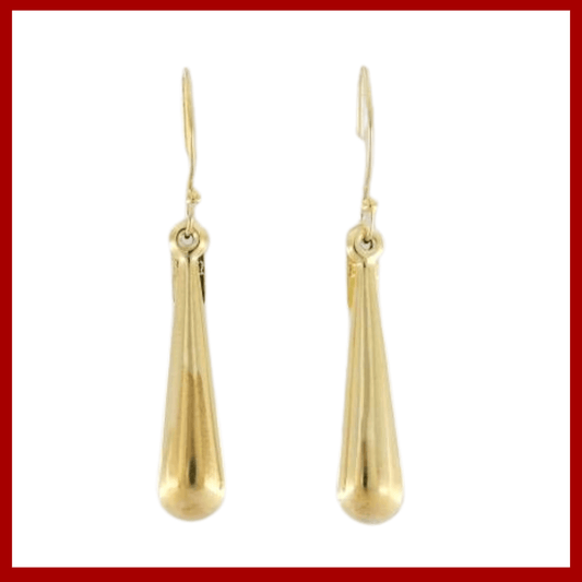 9ct Yellow Gold Classic Teardrop Earrings